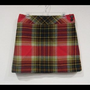 J. Crew Check Wool Skirt